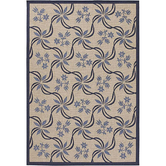 Mandara Indoor/ Outdoor Beige Polypropylene Rug (52 X 79)