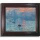 Monet 'Impression Sunrise' Framed Canvas Art - Bed Bath & Beyond - 4300807