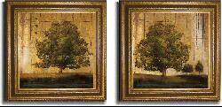 Patricia Pinto 'Aged Trees' 2-piece Framed Canvas Art Set