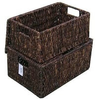 baskets lidded rectangular raffia shoelace overstock