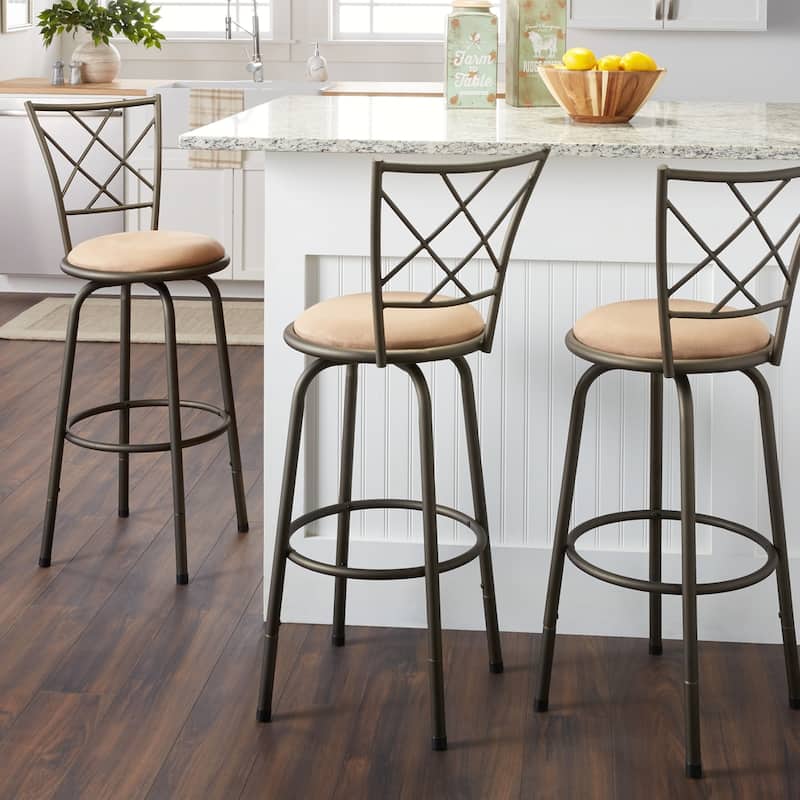 Avalon Cross Adjustable Swivel Stools (Set of 3) by iNSPIRE Q Classic