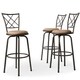 Avalon Quarter Cross Adjustable Swivel High Back Kitchen Stools (Set of 3) by iNSPIRE Q Classic - Thumbnail 2