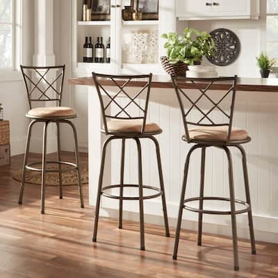 Avalon Cross Adjustable Swivel Stools (Set of 3) by iNSPIRE Q Classic