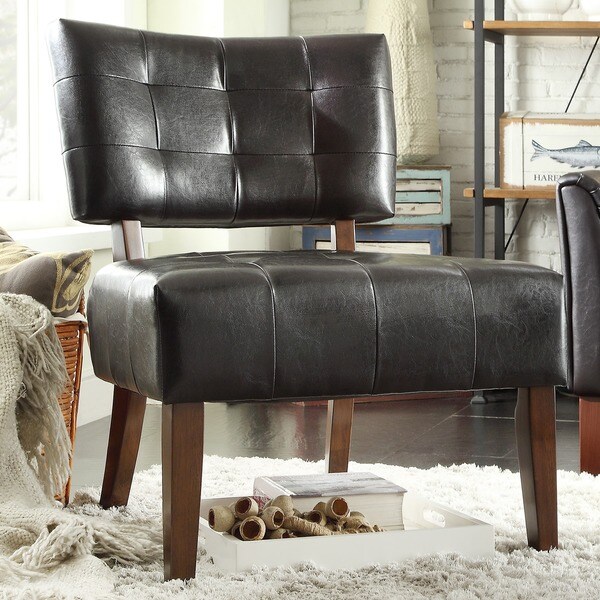 leather armless chair