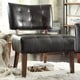 preview thumbnail 2 of 13, Charlotte Faux Leather Armless Accent Chair by iNSPIRE Q Classic