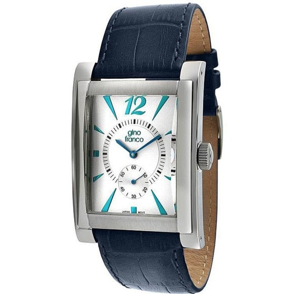 Gino Franco Men's Blue Leather Strap Watch Gino Franco Men's Gino Franco Watches