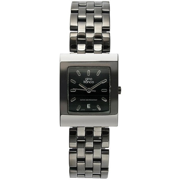 Gino Franco Mens Black Dial Bracelet Watch   12280362  