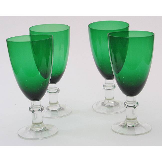 Certified International Green 16-oz Goblets (Set of 8)