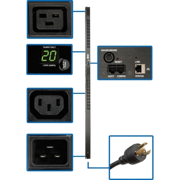 Tripp Lite PDUMNV20HV PDU Monitored 208V   240V 20A 24 Outlet