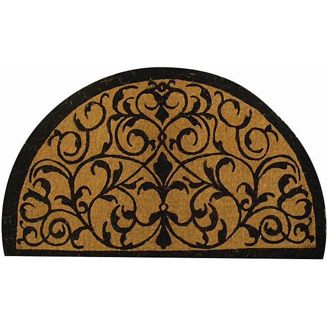 Entryways Half Round Iron Grate Extra-thick Door Mat (2' x 3'4)