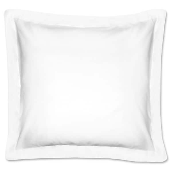 Levinsohn Luxury Hotel Tailored Pillow Sham White with White Baratta Stitched Hem European 2 Pack 