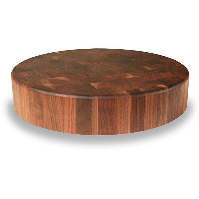 Walnut End Grain 18-inch Round Chopping Block
