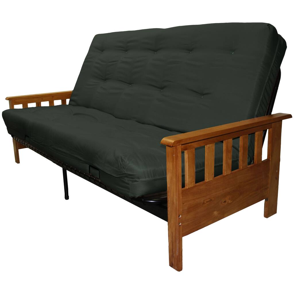Provo Mission-style Frame and Queen-size Futon Mattress Set
