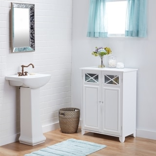 Shop Virgo White  Door Floor Cabinet By Elegant Home Fashions Free Shipping Today Overstock Com