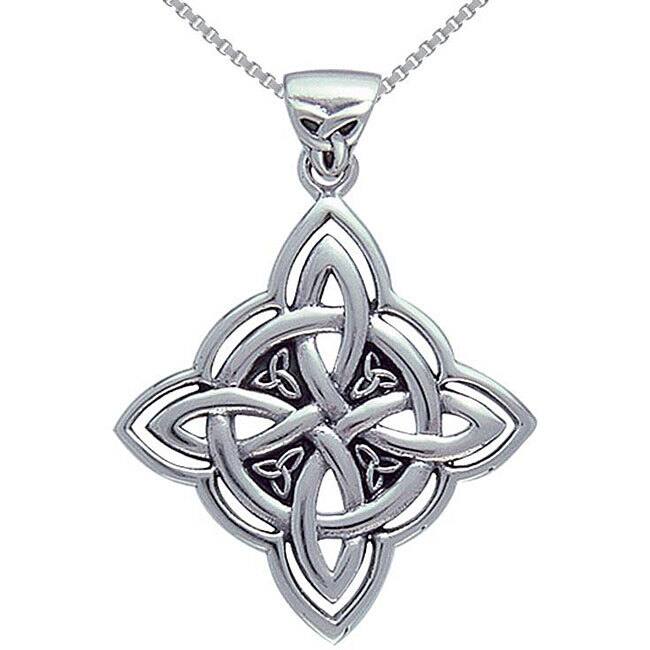 Sterling Silver Celtic Spiritual Trinity Symbol Necklace