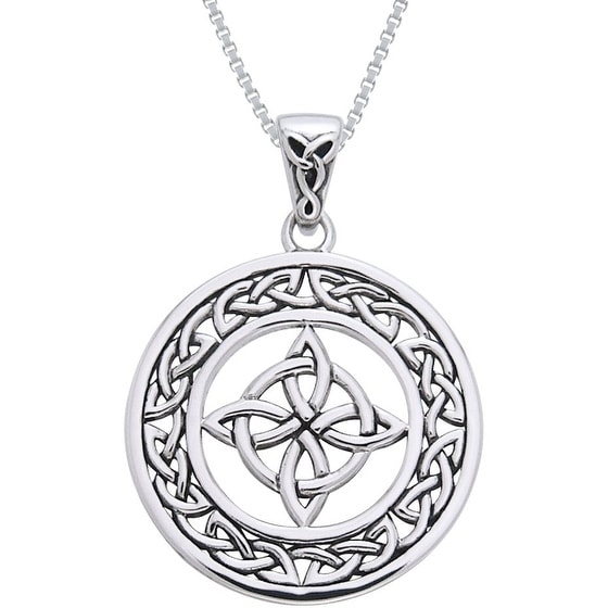 Shop Sterling Silver Celtic Good Luck Knot Necklace - Free Shipping ...