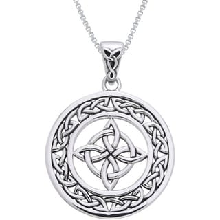 Shop Sterling Silver Celtic Good Luck Knot Necklace - Free Shipping ...