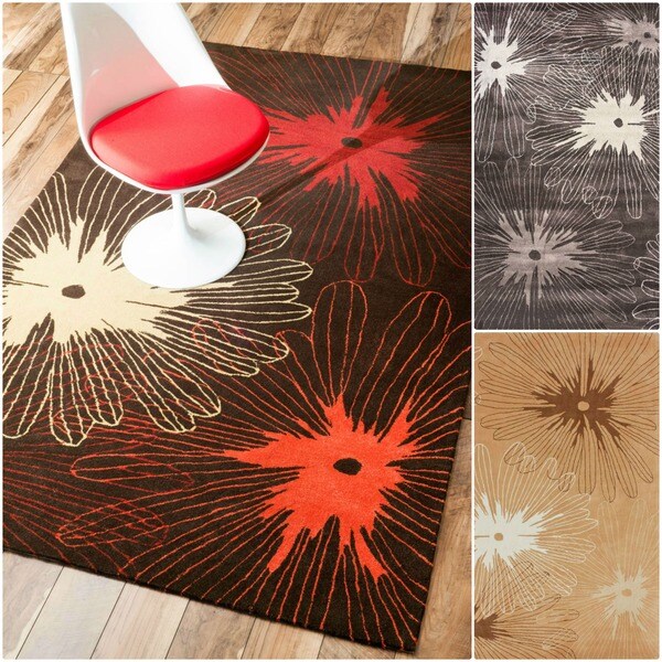 nuLOOM Hand-tufted Pino Collection Floral Rug - 7'6 x 9'6
