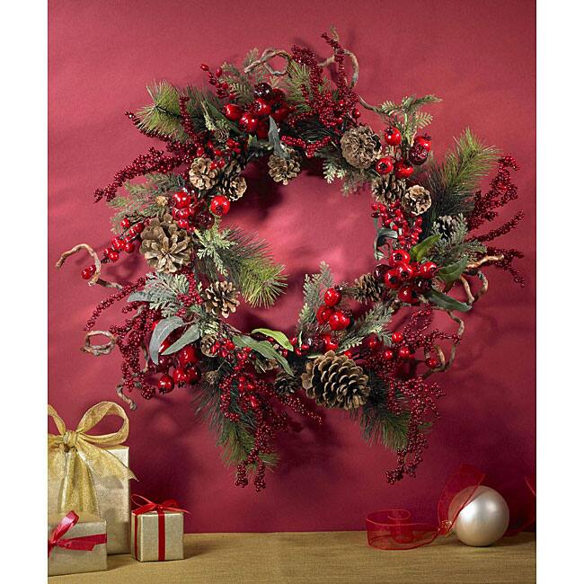 Assorted Berry 24-inch Wreath