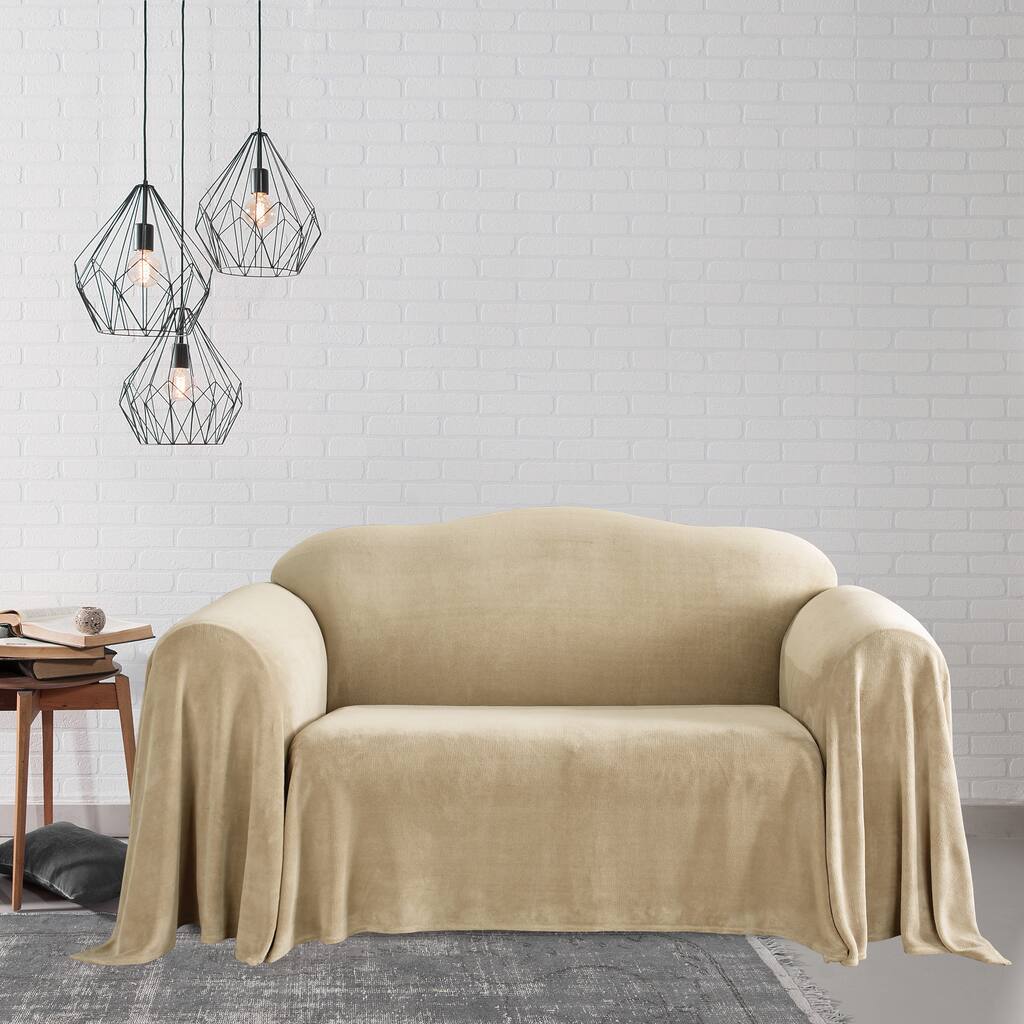 Plush Loveseat Furniture Throw
