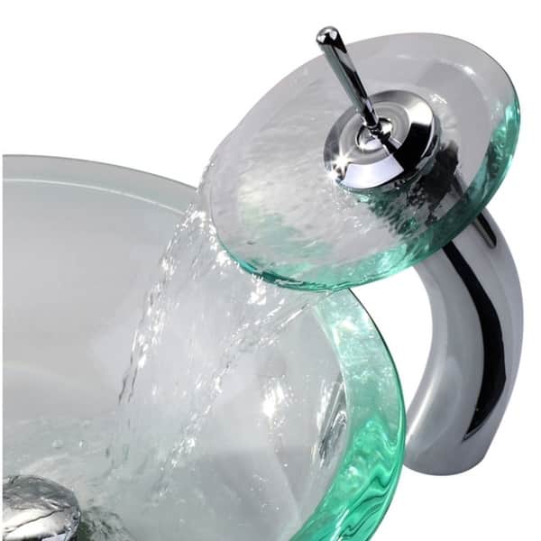 Shop Kraus 4 In 1 Bathroom Set C Gv 150 19mm 10 Clear Glass Vessel