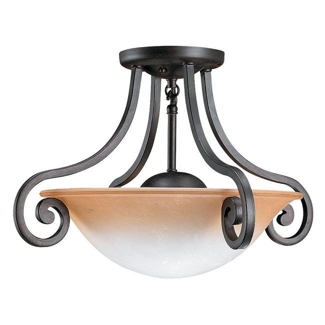 Brandywine Brindisi Bronze Finish 2 light Semi flush Fixture