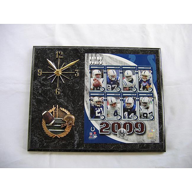 Indianapolis Colts Team Picture Plaque Clock