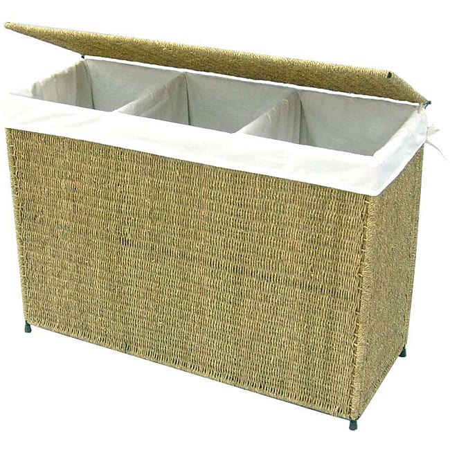 3 compartment washing basket