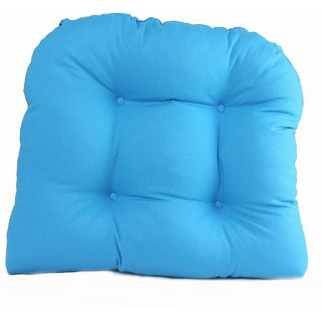 Solid Cotton Kitchen and Dining Chair Pads (Set of 2)