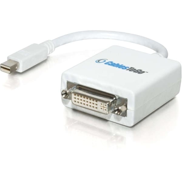 C2G 8.5in Mac Compatible Mini DisplayPort 1.1 Male to DVI D Female Ad