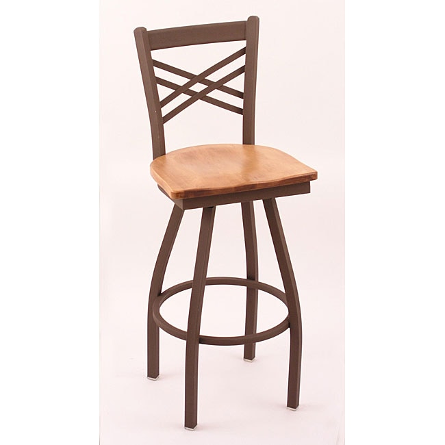 Cambridge Bronze 30 inch Counter Swivel Stool With Medium Maple Seat