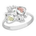 Black Hills Gold and Sterling Silver Mom Ring