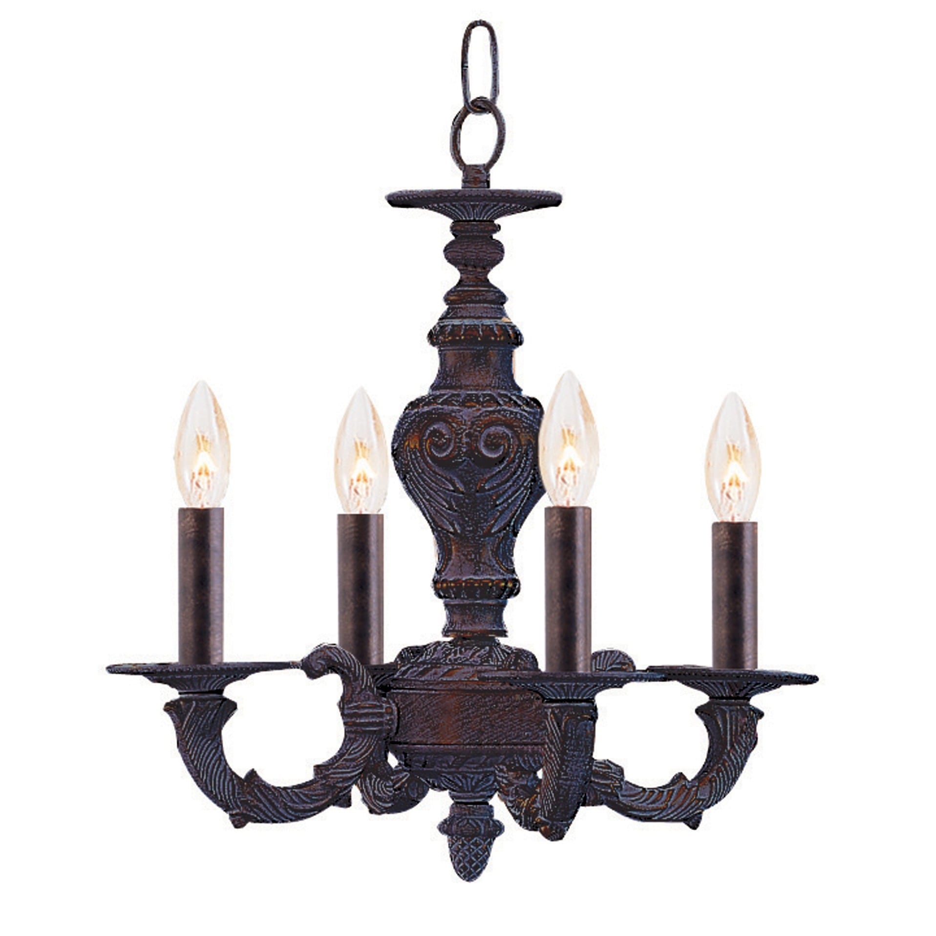 Crystorama Venetian Bronze Four-light Chandelier - Chandeliers For Bedrooms by Overstock.com