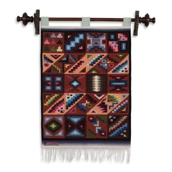 Handmade 'Calendar in Sun and Shade' Wool Tapestry (Peru)