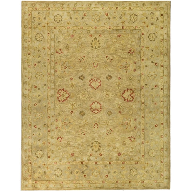 Handmade Majesty Light Brown/ Beige Wool Rug (96 X 136)