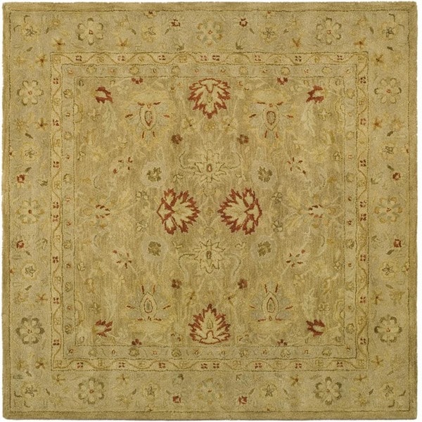 Safavieh Handmade Majesty Light Brown/ Beige Wool Rug (6' Square) - 6'