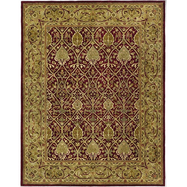 Safavieh Handmade Mahal Red Gold New Zealand Wool Rug 8 3 x 11