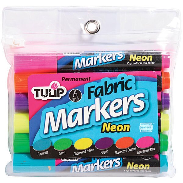 Duncan Primary Colors Tulip Large Fabric Markers (Pack of 6)