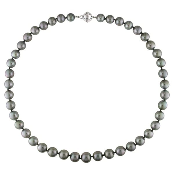 Miadora 14k Gold Cultured Tahitian Pearl 18 inch Strand (8 11mm) Miadora Pearl Necklaces