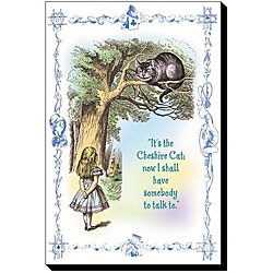 Tenniel 'alice In Wonderland: It's The Cheshire Cat' Canvas Art - Bed 