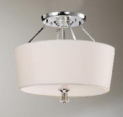 Crystal Finial Chrome Ceiling Lamp - Thumbnail 1