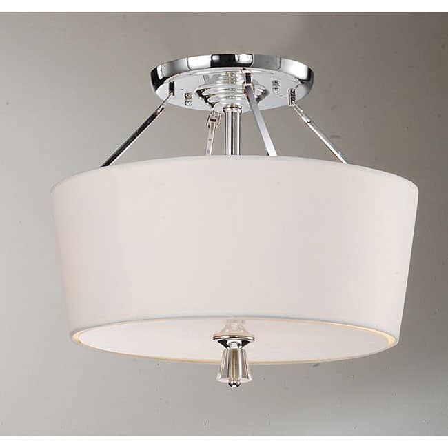 Crystal Finial Chrome Ceiling Lamp