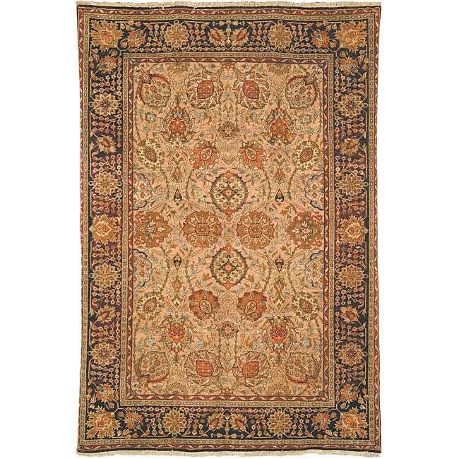 Heirloom Hand-knotted Kashan Camel Wool Rug (8' x 10') - Free Shipping ...
