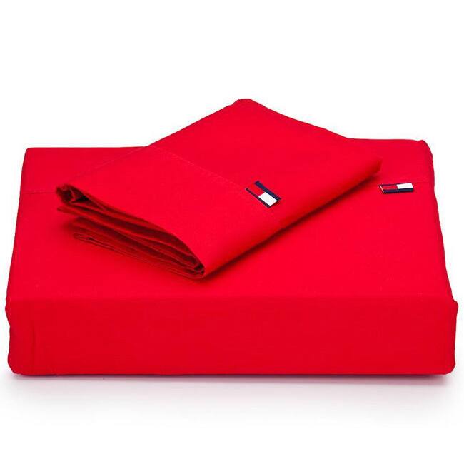 Tommy Hilfiger Cardinal Red 3-piece Sheet Set (Twin/Twin-XL)