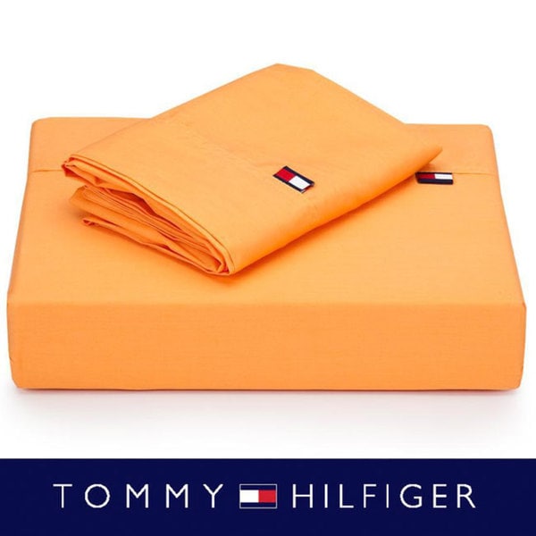 Shop Tommy Hilfiger Orange Pop 3piece Sheet Set (Twin/TwinXL) Free