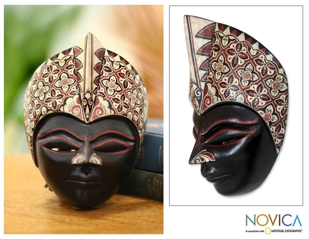 Shop Wood 'Princely Magic' Batik Mask (Indonesia) - Free Shipping On ...