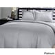 preview thumbnail 4 of 8, Damask Stripe 230 Thread Count 3-piece Duvet Cover Set Platinum - Full - Queen