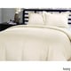 preview thumbnail 5 of 8, Damask Stripe 230 Thread Count 3-piece Duvet Cover Set Full/Queen Ivory