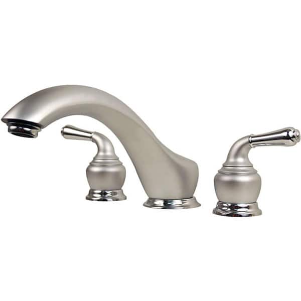 Shop Moen Platinum Chrome Finish 2 Handle Widespread Roman Tub