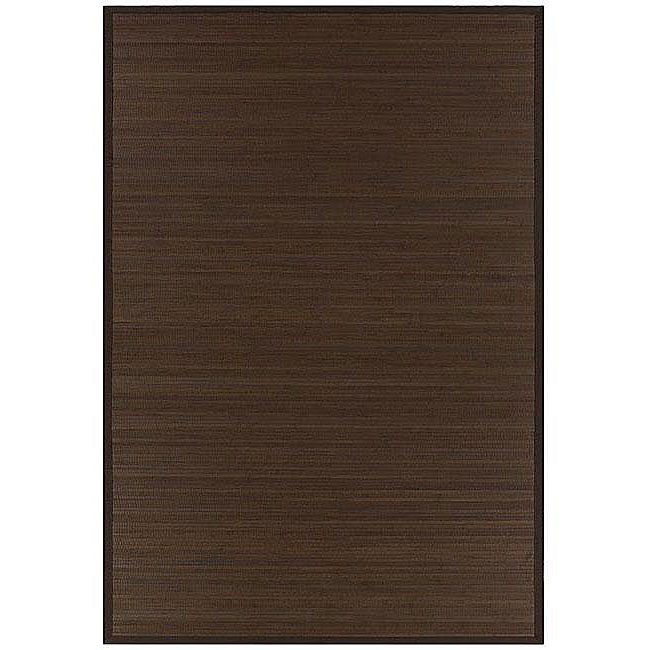 Hand woven Bamboo Brown Rug (8 X 10)